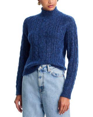 Cable Knit Turtleneck Sweater - Exclusive by AQUA