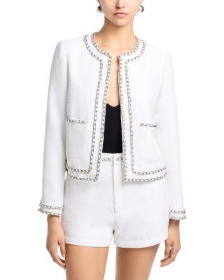 Chain Trim Tweed Jacket - Exclusive by AQUA