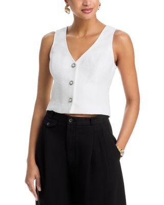Chain Trim Tweed Vest - Exclusive by AQUA