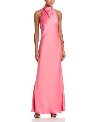 Charmeuse Halter Neck Long Dress - Exclusive by AQUA