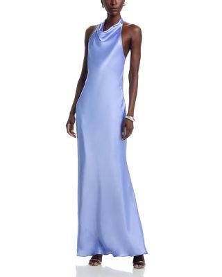 Charmeuse Halter Neck Long Dress - Exclusive by AQUA