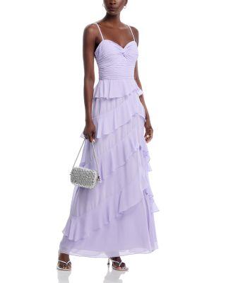 Chiffon Tiered Ruffled Dress - Exclusive by AQUA