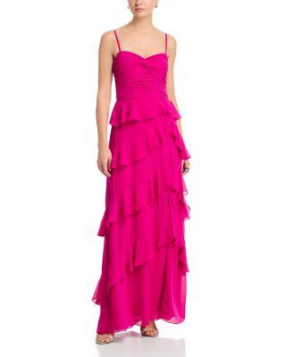 Chiffon Tiered Ruffled Dress - Exclusive by AQUA