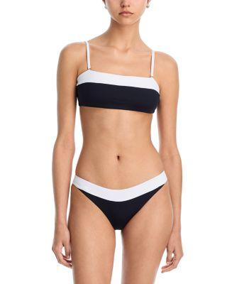 Color Blocked Bandeau Bikini Top & Color Blocked Basic Bikini Bottom - Exclusive by AQUA