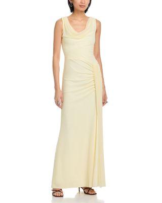 Cowl Neck Mesh Dress - Exclusive by AQUA