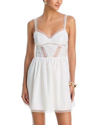 Crochet Inset Mini Dress - Exclusive by AQUA