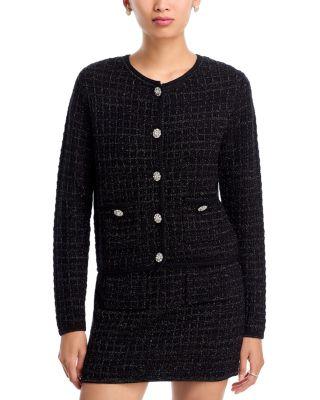 Crystal Button Cardigan Sweater - Exclusive by AQUA