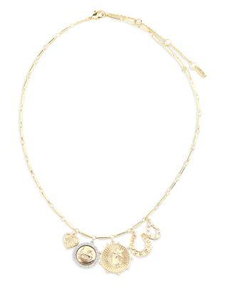 Crystal Horseshoe Mixed Charm Statement Necklace by AQUA