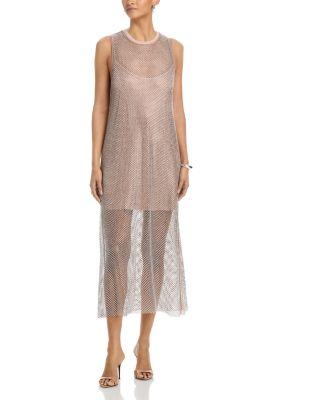 Crystal Mesh Midi Dress - Exclusive by AQUA