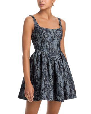 Denim Lace Tweed Mini Dress - Exclusive by AQUA