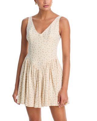 Ditsy Floral Drop Waist Mini Dress - Exclusive by AQUA