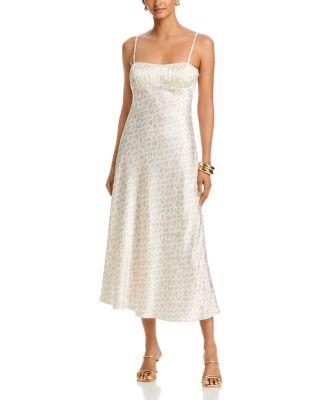 Ditsy Floral Jacquard Midi Dress - Exclusive by AQUA