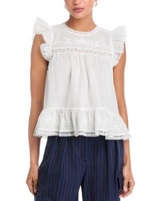 Ditsy Sweet Embroidered Top - Exclusive by AQUA