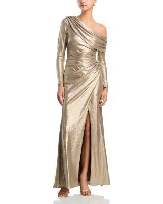 Draped Foiled Gown - Exclusive by AQUA