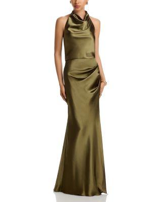 Draped Halter Gown - Exclusive by AQUA