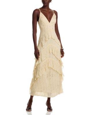 Embellished V Neck Cami Gown - Exclusive by AQUA