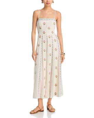 Embroidered Floral Midi Dress - Exclusive by AQUA