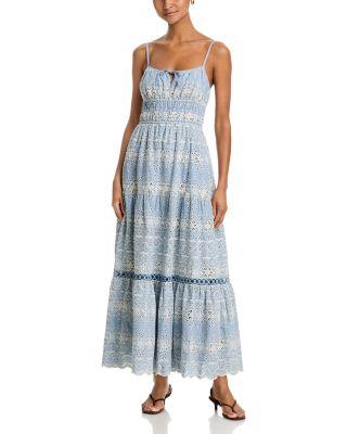 Eyelet Embroidered Maxi Dress - Exclusive by AQUA