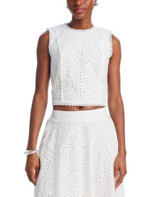 Eyelet Sleeveless Top - Exclusive by AQUA