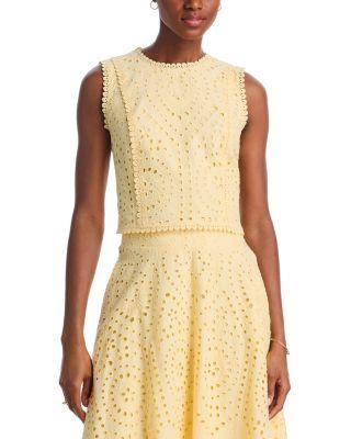 Eyelet Sleeveless Top - Exclusive by AQUA