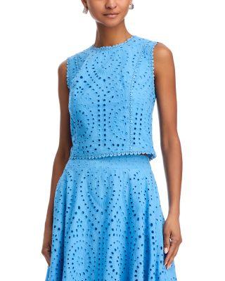 Eyelet Sleeveless Top - Exclusive by AQUA