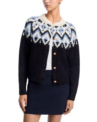 Fair Isle Crewneck Cardigan - Exclusive by AQUA