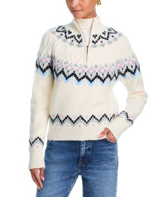 Fair Isle Half Zip Sweater - Exclusive by AQUA