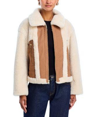 Faux Fur Sherpa Moto Jacket - Exclusive by AQUA