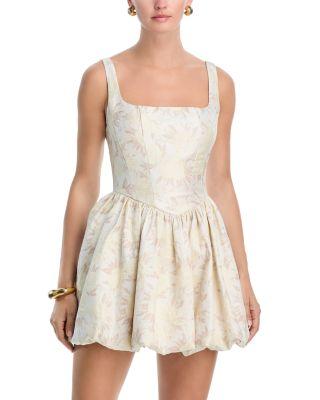 Floral Brocade Bubble Mini Dress - Exclusive by AQUA