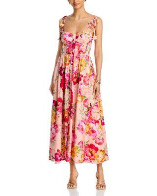 Floral Corset Midi Dress - Exclusive by AQUA