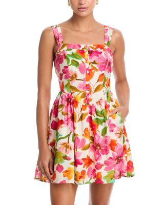 Floral Drop Waist Mini Dress - Exclusive by AQUA