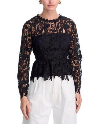 Floral Lace Long Sleeve Top - Exclusive by AQUA