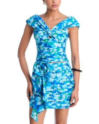 Floral Off The Shoulder Twist Top - Exclusive by AQUA