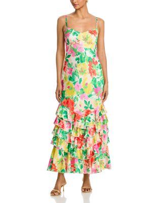 Floral Ruffle Maxi Dress - Exclusive by AQUA