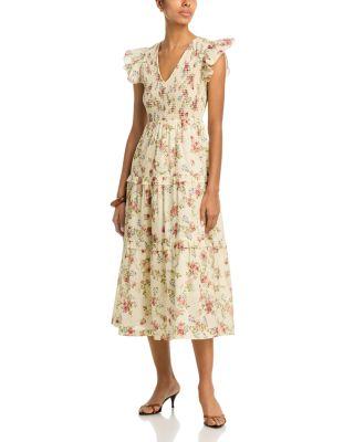 Floral Smocked Midi Dress - Exclusive by AQUA