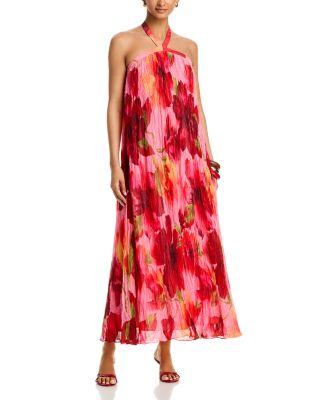 Floral Strapless Tiered Maxi Dress - Exclusive by AQUA