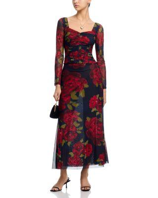 Floral Sweetheart Top & Mesh Skirt by AQUA