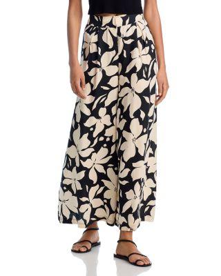 Floral Wide Leg Pants - Exclusive by AQUA