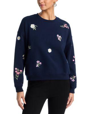 Flower Embroidered Sweatshirt - Exclusive by AQUA