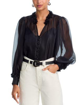 Flower Trim Blouse - Exclusive by AQUA