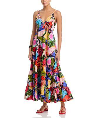 Fruit Floral Contrast Ric Rac Maxi Dress - Exclusive by AQUA