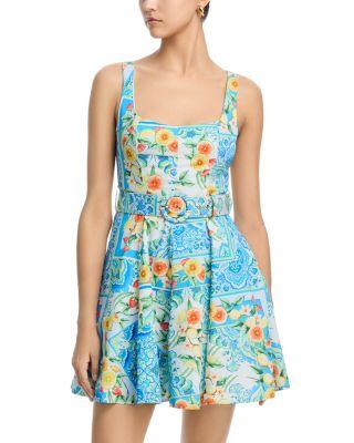 Fruit Tile Belted Mini Dress - Exclusive by AQUA