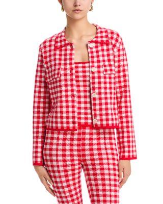 Gingham Knit Jacket - Exclusive by AQUA