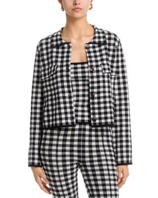 Gingham Knit Jacket - Exclusive by AQUA