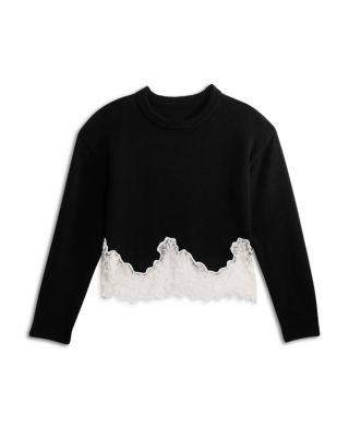 Girls' Lace Hem Sweater by AQUA