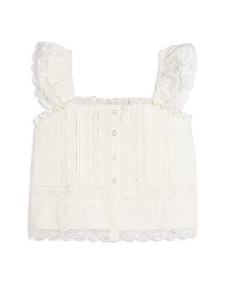 Girls' Lace Trim Top - Little Kid by AQUA