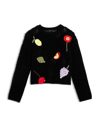 Girls' Long Sleeved Crochet Top by AQUA