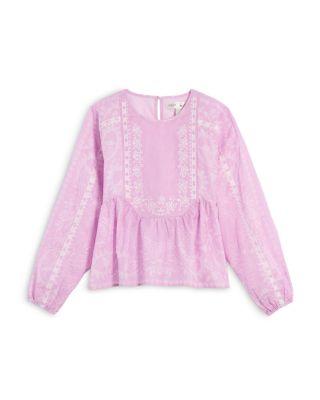 Girls' Long Sleeved Embroidered Top by AQUA