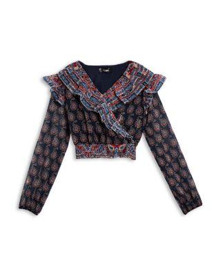 Girls' Long Sleeved Ruffled Top by AQUA