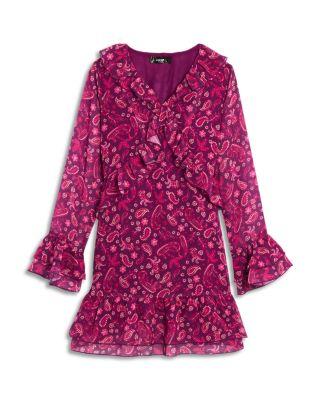 Girls' Printed Ruffled Dress by AQUA